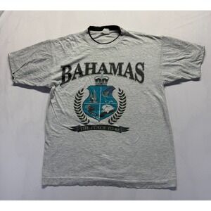 Vintage Arawak T Neely's Of Nassau Shirt Mens Medium Gray Graphic Print Bahamas